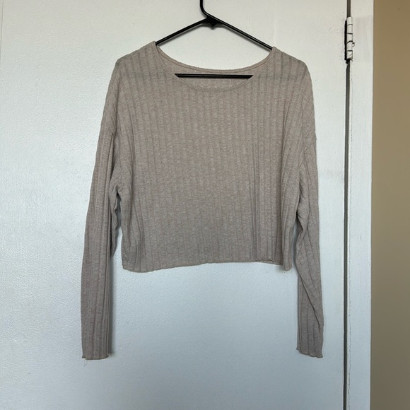 Shein Beige Drop Shoulder Top - Picture 3 of 3